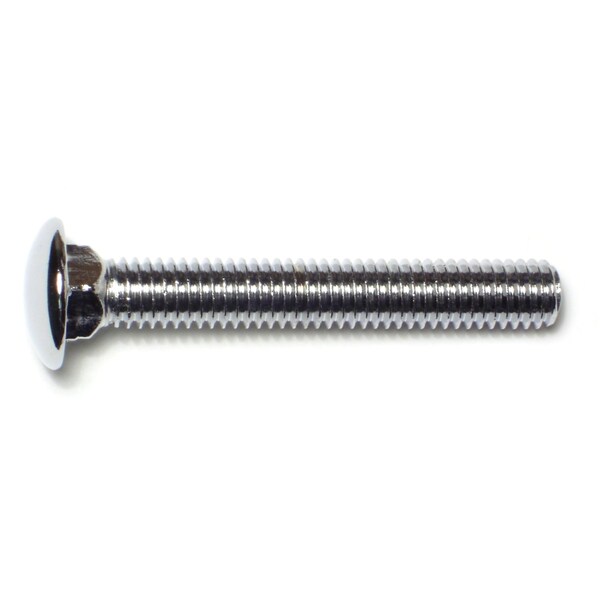 Midwest Fastener Carriage Bolt, Square Neck, 14 (Coarse), 3 in L, Steel, Chrome, 5 PK 74153 - main